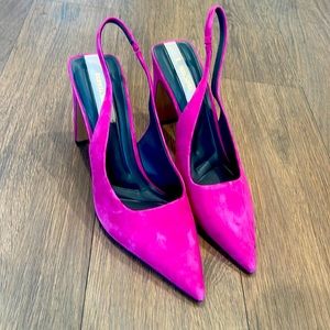 Franco Sarto Pink sling Back heels size 10